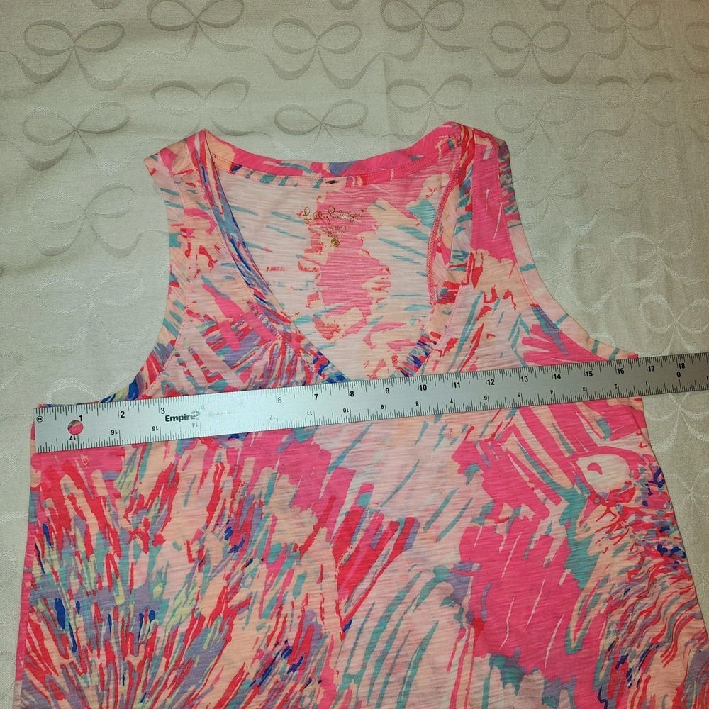 Lilly Pulitzer V-Neck Tank Top Size Small Pink Preppy Resortwear Beachy Cruise - Picture 6 of 7